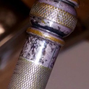 2 1903-1940 Gillette Antique razors with metal container